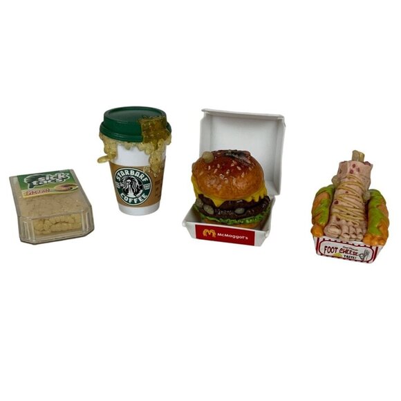 Zuru Mega Gross Minis Lot of 4 Star Barf Coffee Rot Dog McMaggots Sick Tacks - Picture 1 of 16